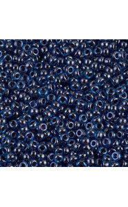 Miyuki rocailles Perlen 11/0 - Ruby lined capri blue luster 11-358